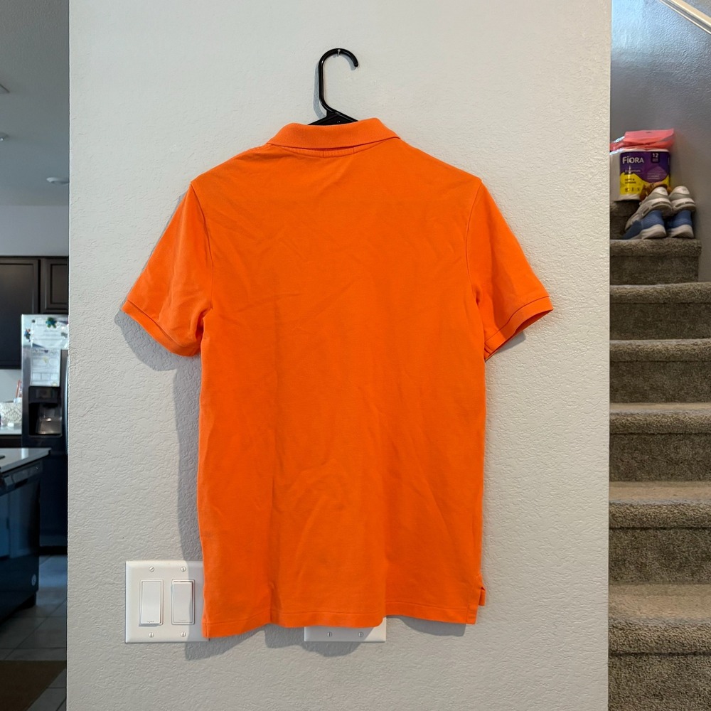 Polo Ralph Lauren Mens Classic Fit Orange Pique Polo Shirt Short Sleeve XS - Picture 5 of 5